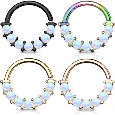 Šperky4U piercing kruh s opály K01054-W