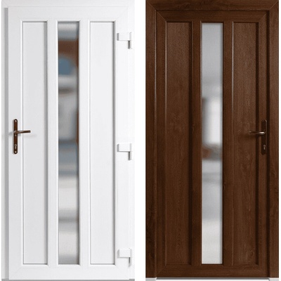 OknaDvereNaMiru.cz Vchodové plastové dveře Magnus zlatý dub / bílá pravé otevírání dovnitř 98 x 198 cm – Sleviste.cz