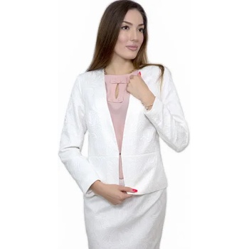 Image 1 of mar. fashion Бяло дамско сако жакард (03174-02a-02)