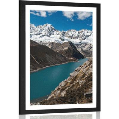 Plakát s paspartou národní park Patagonie v Argentině - 40x60 black