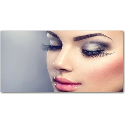 Foto-obraz fotografie na skle Ideálny make up 100x50 cm