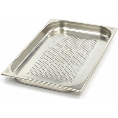 Maxima Gastronádoba 1/1 GN - Perforovaná - Hĺbka 4 cm - 53 x 32,5 cm - Nerezová oceľ
