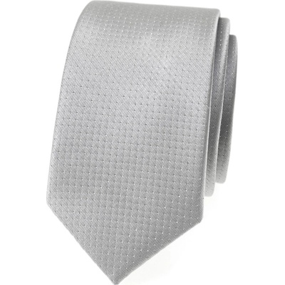 Avantgard Kravata Slim Lux 571-22307 šedá/stříbrná