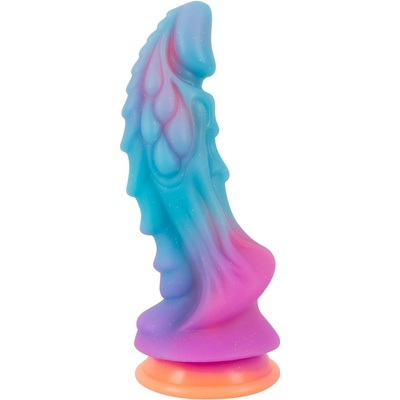 SuperLove Dragon Luminescent Liquid Silicone Dildo Blue Pink