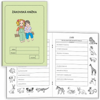 Žákovská knížka 1. ročník - měsíční hodnocení zelená - Rubínová Jitka