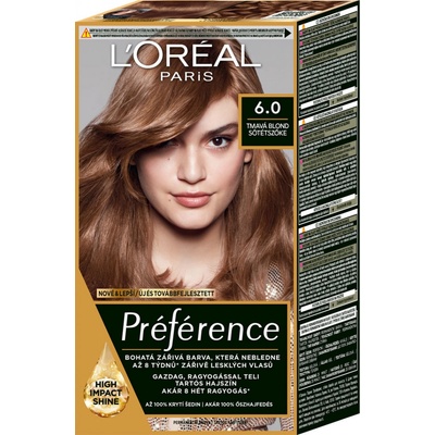 L'oréal paris Préférence 6.0 Farba na vlasy 60 ml