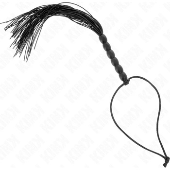 Image 1 of Силиконов флогър с мъниста, 26см. - Mini Silicone Whip Black (D-240690)