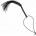 Силиконов флогър с мъниста, 26см. - Mini Silicone Whip Black (D-240690)