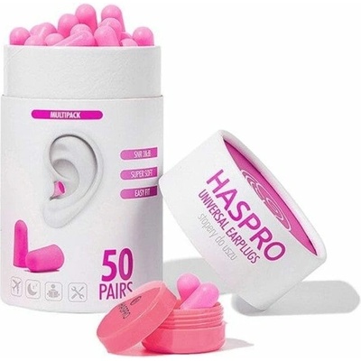 Haspro Štuple do uší Tube50 ružové 50 párov