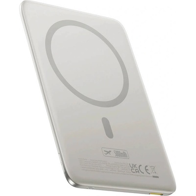 Ултратънка преносима външна батерия с USB-C изход и безжично зареждане с MagSafe - Baseus PicoGo AM41 Ultra Slim Magnetic Wireless Charging Power Bank 5000 mAh 20W (титан) (P1007680C853-00)