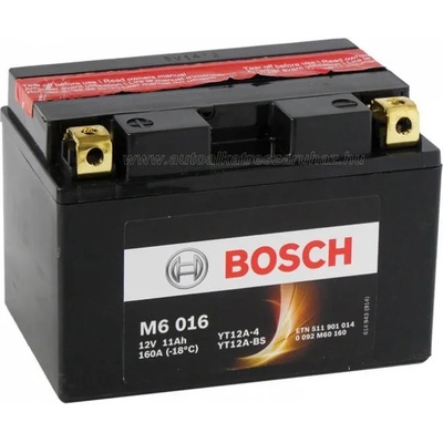 Bosch M6 AGM 12V 11Ah left+ YT12A-4/YT12A-BS 0092M60160