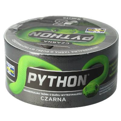 PYTHON Páska vysokopevnostná Tri-layer® 10m čierna (Profesionálna heavy-duty páska s technológiou Tri-layer® 10m čierna)