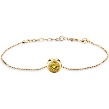 SAVICKI Narukvica The Journey: zlato, žuti laboratorijski dijamant