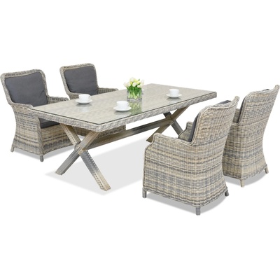 Garden Point Полиратанов сервиз Garden Point London за 4 човека антрацит (GAP432-4)