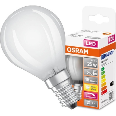 Osram LED žiarovka E14 P25 2,8W = 25W 250lm 2700K Warm 300° STAR DIM