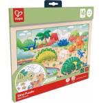 Hape Дървен пъзел Hape International - Динозаври (H1641) - ozone