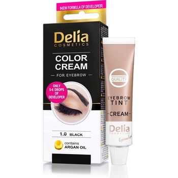Delia Henna profesionální barva na obočí a řasy krém Black 30 ml