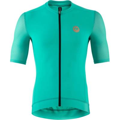 Nalini Мъжка фланелка с къс ръкав за колоездене Nalini Pure Gold Jersey Cycling jersey - Tourquaise - размер 3XL (056-4014-0317)