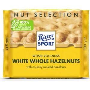Ritter Sport Бял шоколад с цели ядки 100 г
