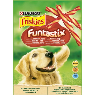 Friskies Funtastix Krmivo pro psy vynikající příchuť slanina a sýr 175 g