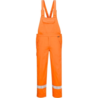 Portwest fr418 bizflame work / Огнеупорен гащеризон с светлоотразителна лента - оранжев s (fr418orrs)