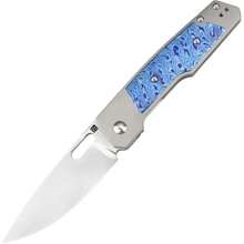 ARTISAN Gambit ATZ-1874G S90V Blue Titanium+Titanium Damascus Inlay 1874G-GYTD