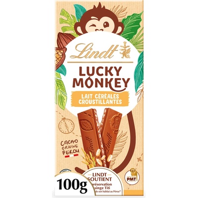 Lindt Lucky Monkey mléčná křupavá rýže 100 g