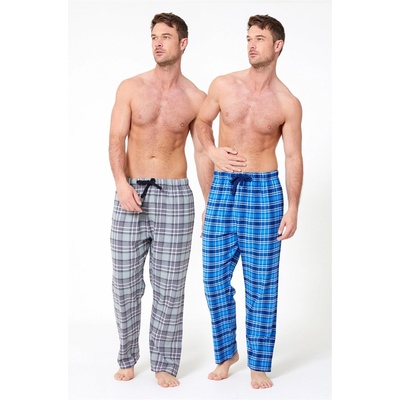 Studio Панталони Studio Pack of 2 Flannel Lounge Pants - Grey/Navy