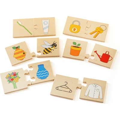 Bigjigs Toys Didaktické puzzle Co k sobě patří
