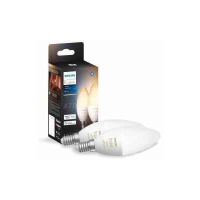 Philips White Ambiance E14 LED lamp double pack, dimmable, all shades of white, controllable via app, compatible with Amazon Alexa (Echo, Echo Dot) - 929002294404