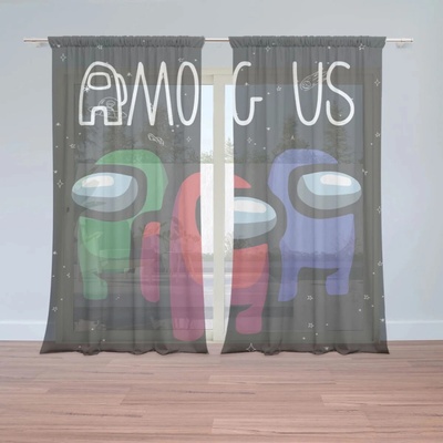Sablio Záclony AMONG US Černý vesmír: 2ks 150x250cm