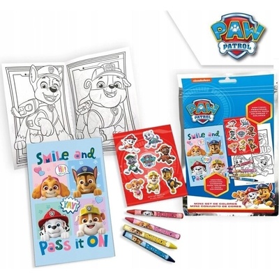 Omaľovánka s nálepkami a pastelkami Kids Euroswan Labková patrola