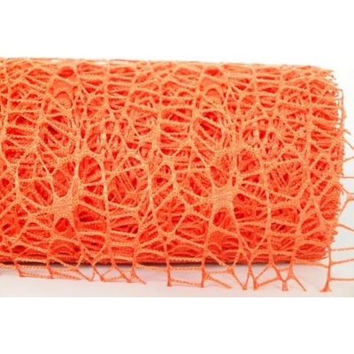 Organza pavučina crude - oranžová - 50 cm/4,5m