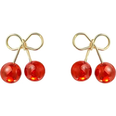 HARAHU Обеци CU-36531 cherry - Червена KP36531 (CU-36531)