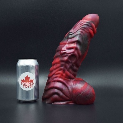 Topped Toys Erebus 105 Forge Red prémiové silikonové dildo 29 x 8,5 cm