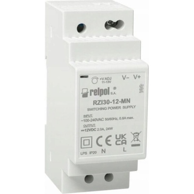 Relpol Modulární spínaný napájecí zdroj 90-264 V AC 12 V DC 2A výkon 24W 2617006 RZI30-12-MN