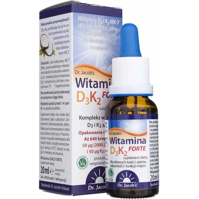 Dr. Jacob's Vitamin D3+K2 Forte kapky 20 ml
