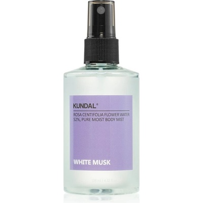 KUNDAL Pure Moist Body Mist White Musk tělová mlha se zklidňujícím účinkem 128 ml