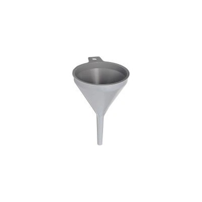 Trychtýř plast s uchem 8 cm šedý