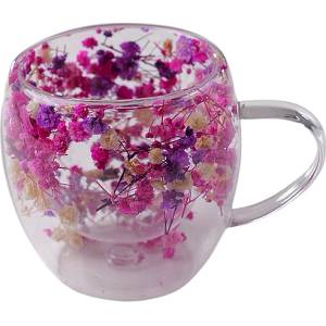 CupHup Стъклена термо чаша CupHup Passion Flower с двойно дъно, Dreamthorn (02-01)