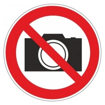 APLI самозалепващ стикер "Забранено снимането! (10702167)