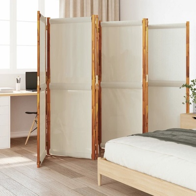 vidaXL 6dílný paraván světle šedý 420 x 180 cm