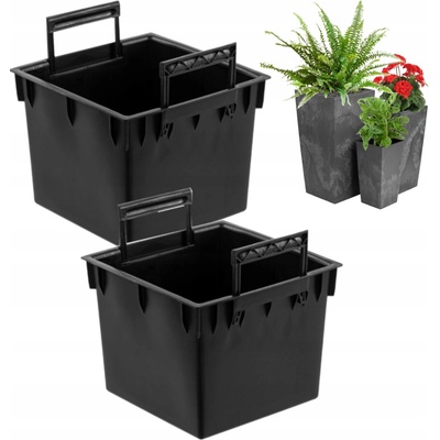 Botle Květináč plast černý 23,5 x 23,5 x 18,5 cm