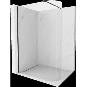 Mexen Kioto-R заоблен параван за душ Walk-in 160 x 200 cm, прозрачен 8 mm, черен - 800-160-101-70-06 (800-160-101-70-06)