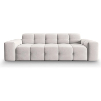 Micadoni Светлосив кадифен диван 222 cm Kendal - Micadoni Home (MIC_3S_121_F1_KENDAL1)