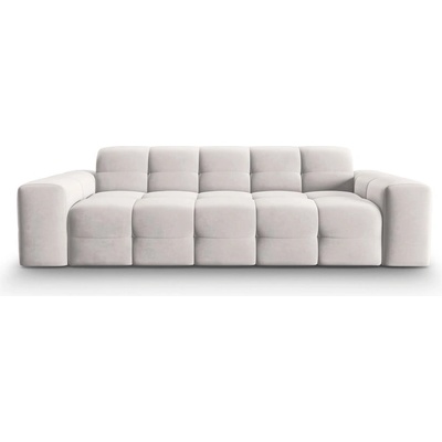 Micadoni Светлосив кадифен диван 222 cm Kendal - Micadoni Home (MIC_3S_121_F1_KENDAL1)