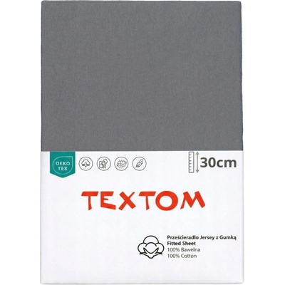Textom Prostěradlo s gumou bavlněné béžové 90x200x30