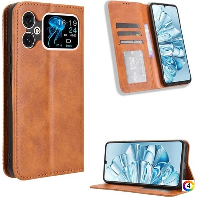 Cubot A20 Retro Wallet Кожен Калъф и Протектор