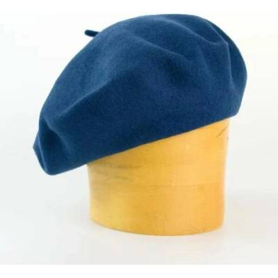 Dámský vlněný baret tmavě modrá