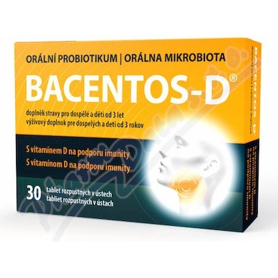 Bacentos-D orálne probiotikum 30 tabliet